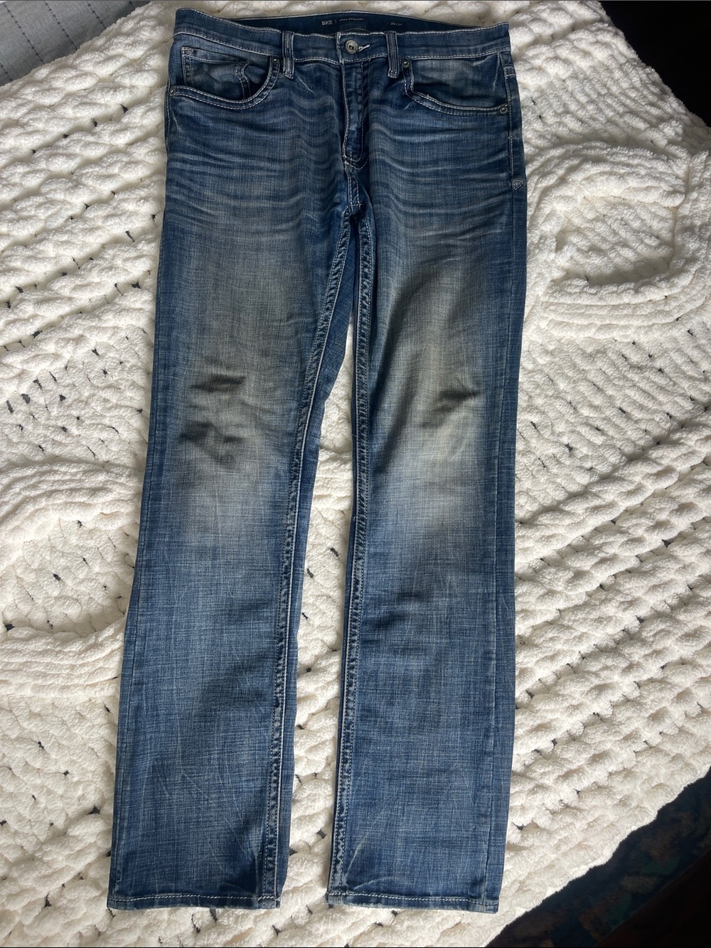 BKE Men's Size 33 Blue Denim Jeans - Classic Fade Wash - Picture 4 of 4